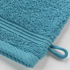 Serviette De Toilette|Douceur D'Intérieur 2 gants de toilette 15 x 21 cm eponge unie tendresse Bleu Paon