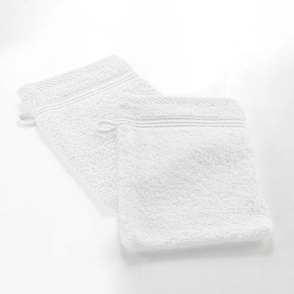 Serviette De Toilette|Douceur D'Intérieur 2 gants de toilette 15 x 21 cm eponge unie tendresse Blanc
