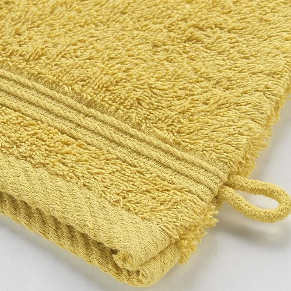 Douceur D'Intérieur 2 gants de toilette 15 x 21 cm eponge unie tendresse Mimosa