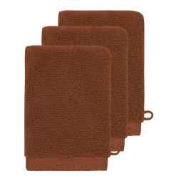 Sensei Maison 3 gants de toilette Zéro Twist 560 g/m² Auburn 16x22 cm SENSOFT