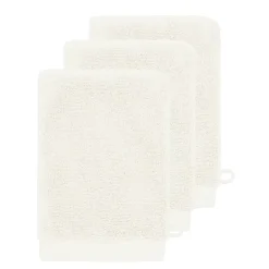 Sensei Maison 3 gants de toilette Zéro Twist 560 g/m² Ecru 16x22 cm SENSOFT