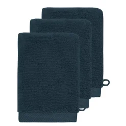 Gant De Toilette|Sensei Maison 3 gants de toilette Zéro Twist 560 g/m² Denim 16x22 cm SENSOFT