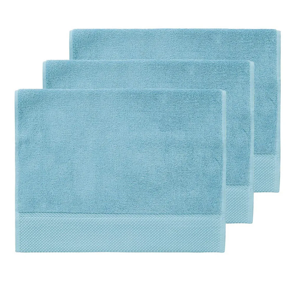 Sensei Maison 3 grandes serviettes invité Zéro Twist 560 g/m² Cobalt 40x60 cm SENSOFT