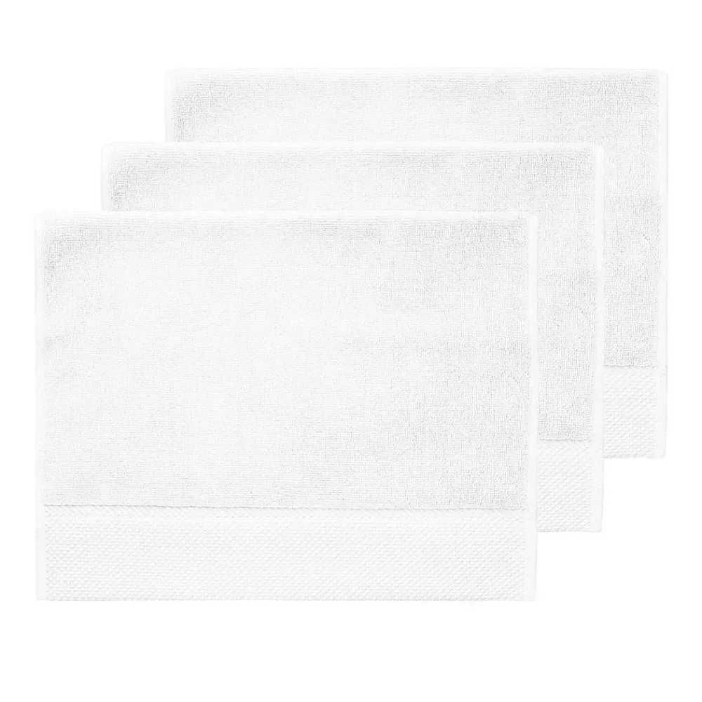 Sensei Maison 3 grandes serviettes invité Zéro Twist 560 g/m² Blanc 40x60 cm SENSOFT