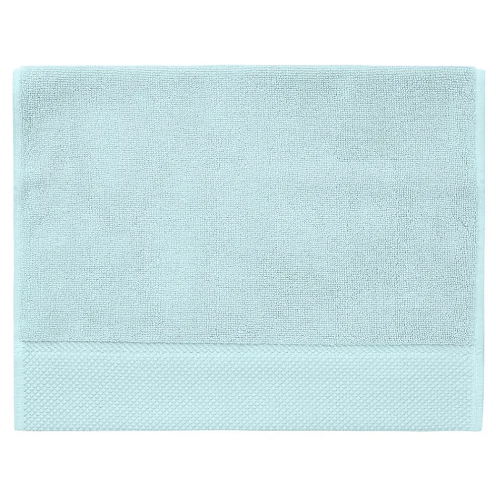 Serviette De Toilette|Sensei Maison 3 grandes serviettes invité Zéro Twist 560 g/m² Bleu Arctic 40x60 cm SENSOFT