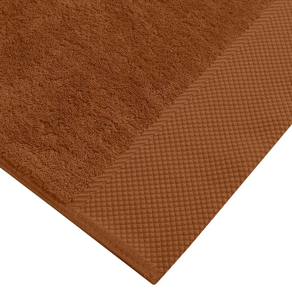 Serviette De Toilette|Sensei Maison 3 grandes serviettes invité Zéro Twist 560 g/m² Auburn 40x60 cm SENSOFT