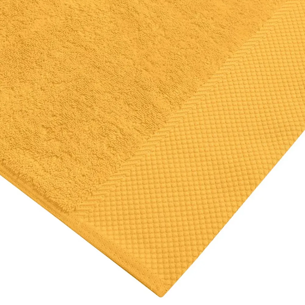 Serviette De Toilette|Sensei Maison 3 grandes serviettes invité Zéro Twist 560 g/m² Safran 40x60 cm SENSOFT