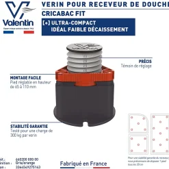 Receveur De Douche| 4 pieds pour receveur de douche Cricabac