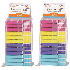 Etendoir À Linge| 48 Pinces à linge - Plastique - Multicolore