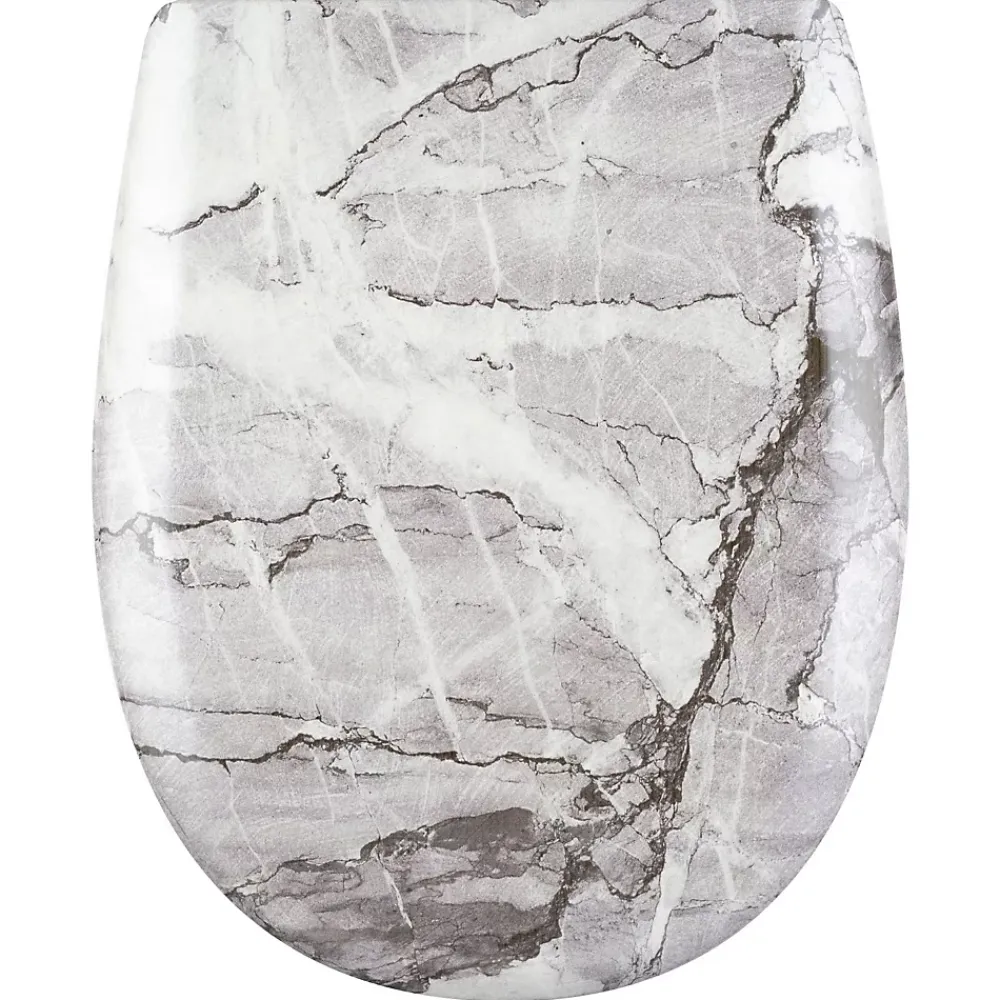 Olfa Abattant déclipsable au style marbré (38x49.5 cm - Gris clair)
