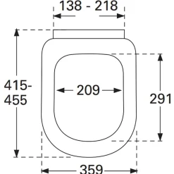 Villeroy & Boch Abattant déclipsable VILLEROY ET BOCH Subway Ovale avec frein de chute