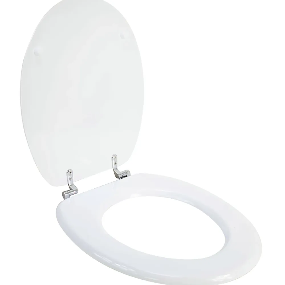 Autres Abattant de toilette en bois compressé MDF cuvette WC standard charnières inox