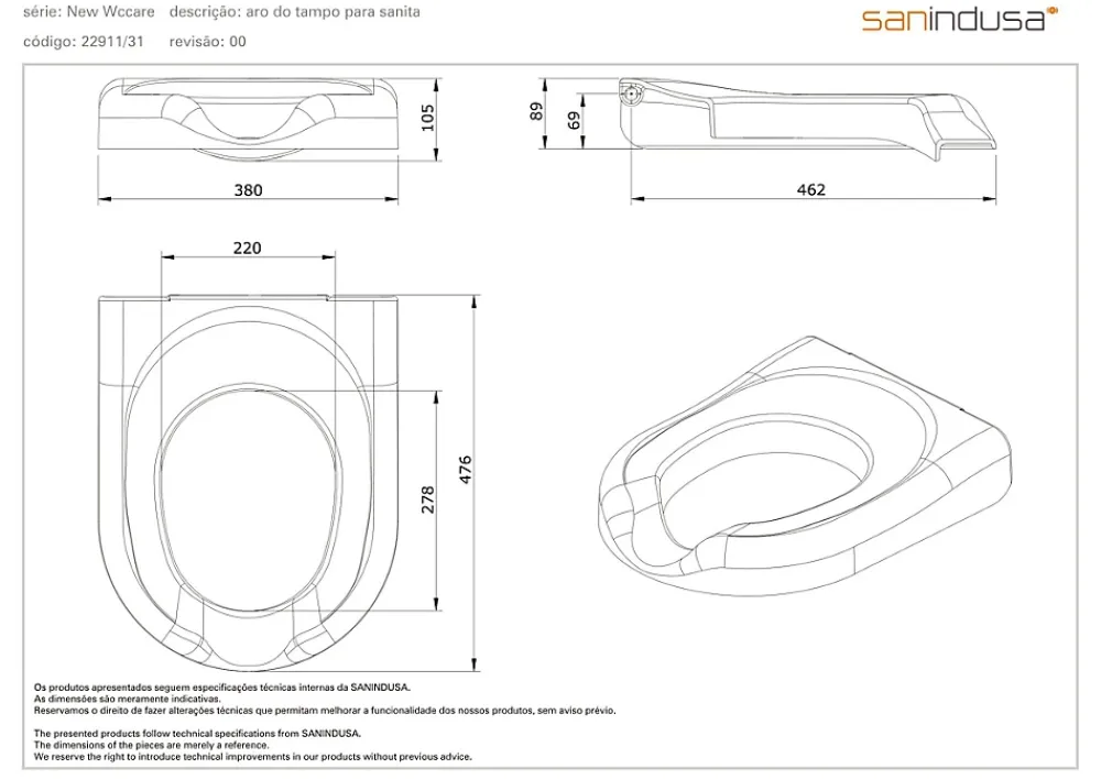 Abattant Wc|Sanindusa Abattant de WC a ouverture frontale PMR normes handicapé New WC Care blanc