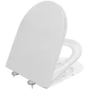 Anycée Max Abattant de WC avec Système d'abaissement Automatique et Bouton-poussoir Mono-touche, en Forme de D, ANYCEE MAX Abattant WC
