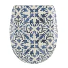 Olfa Abattant easy clip avec descente assistée au style azuleros (49.5x38 cm - Bleu azur)