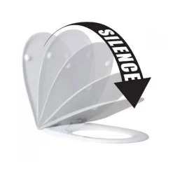 Olfa Abattant easy clip avec descente assistée feuilles de Piléa (49.5x38 cm - Blanc)