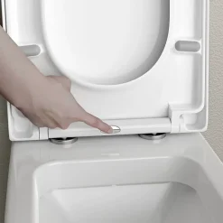 Bernstein Abattant lunette WC, Cuvette toilettes charnières acier - 46,4x35,9cm - U1002