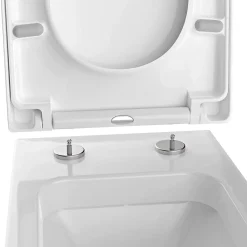 Bernstein Abattant lunette WC, Cuvette toilettes charnières acier - 46,4x35,9cm - U1002