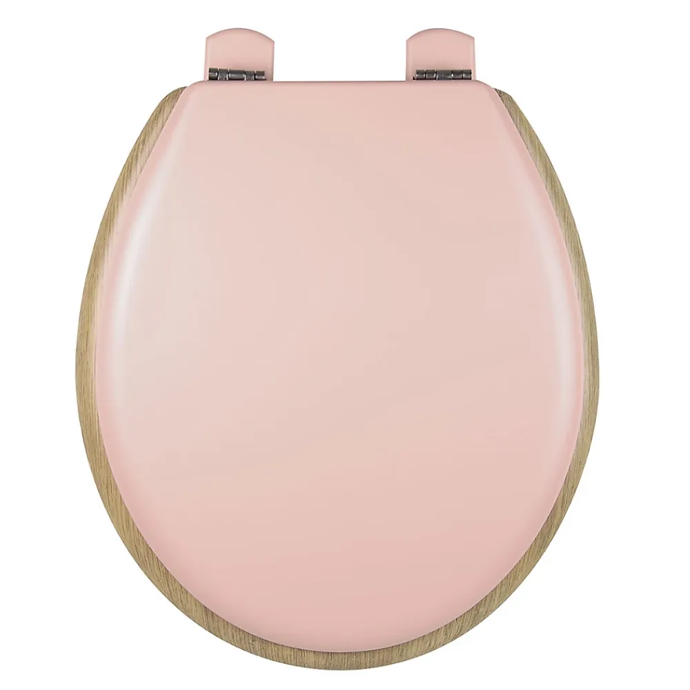 Abattant Wc|Olfa Abattant à descente assistée "rétro pastel" (47x38 cm - Rose Clair)