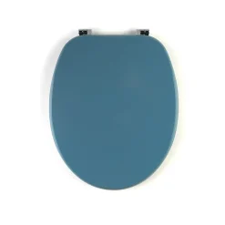 Kiamami Valentina Abattant Pour Toilettes De Couleur Bleu Bermuda Avec Charnières Chromées
