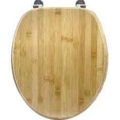 Gelco Design Abattant pour wc en bambou charnières métal