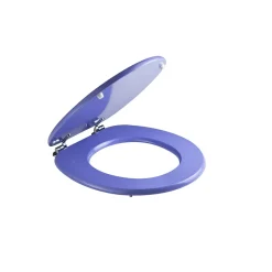 Kiamami Valentina Abattant Universel Pour Toilettes En Mdf Finition Lilas Avec Charnières Métalliques