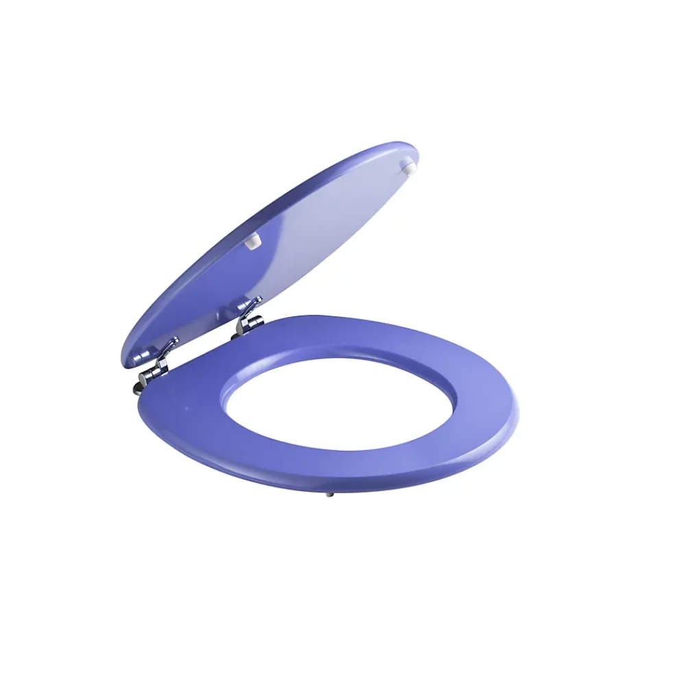 Kiamami Valentina Abattant Universel Pour Toilettes En Mdf Finition Lilas Avec Charnières Métalliques
