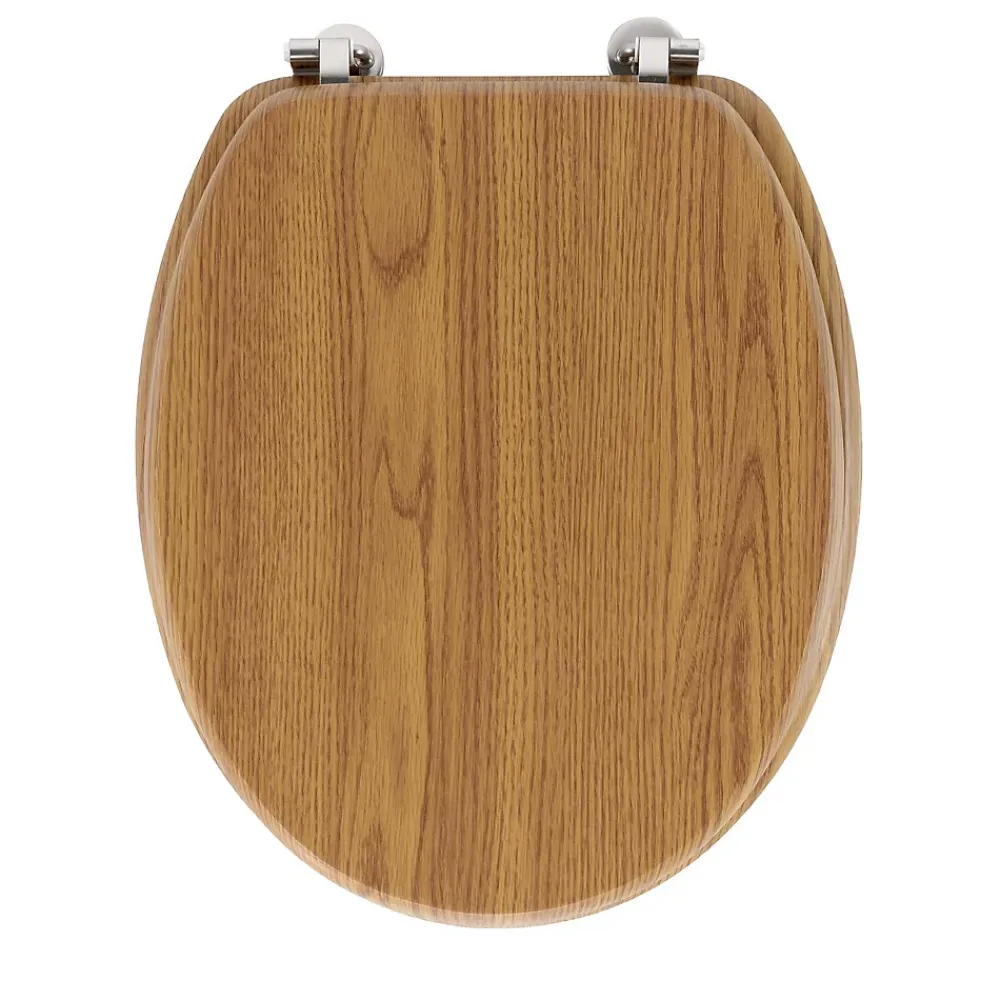 Abattant Wc|Douceur D'Intérieur Abattant wc - - Effet bois (45x37.5 cm - Marron Brun)
