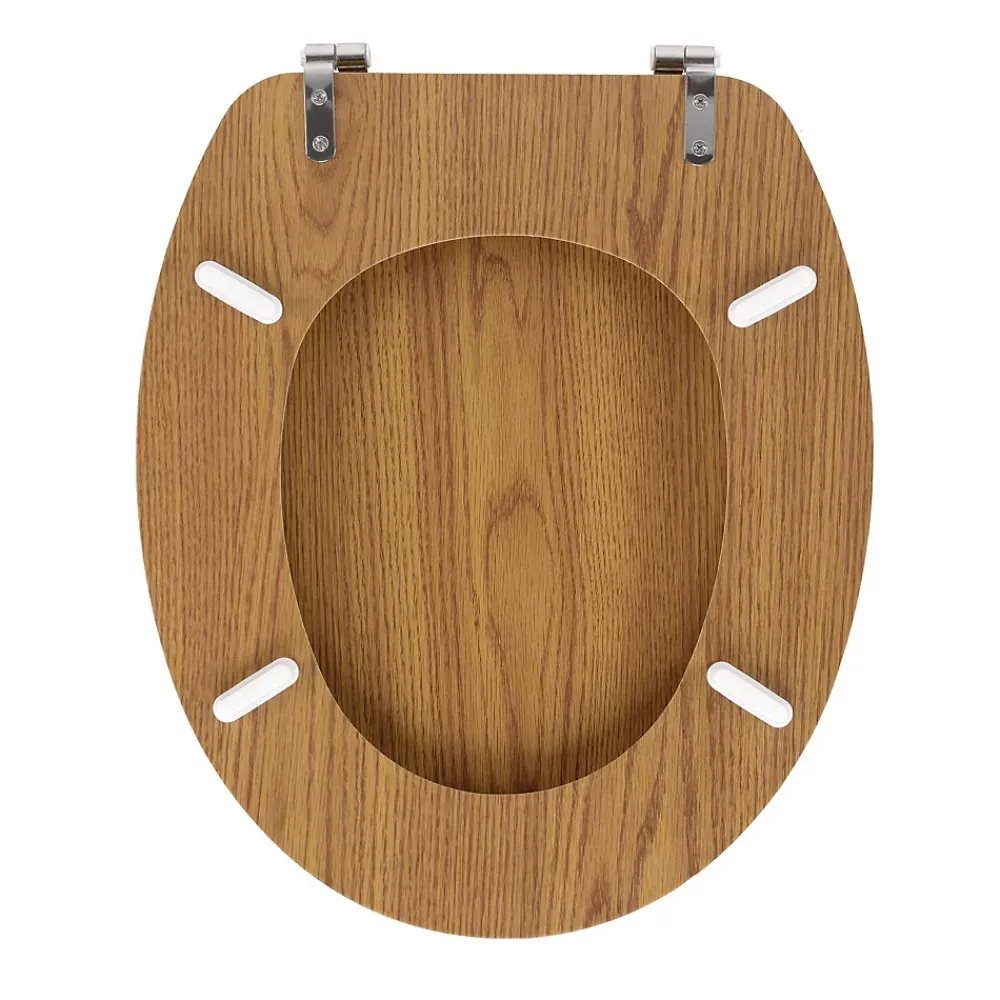 Abattant Wc|Douceur D'Intérieur Abattant wc - - Effet bois (45x37.5 cm - Marron Brun)