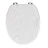 Abattant Wc|Douceur D'Intérieur Abattant wc - - Effet bois (45x37.5 cm - Blanc)