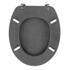 Abattant Wc|Douceur D'Intérieur Abattant wc - Effet béton (46x37 cm - Gris)