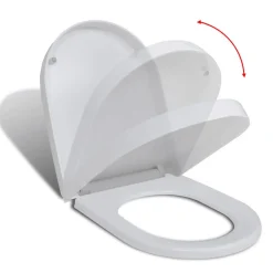 Vidaxl Abattant WC à fermeture en douceur Libération rapide Carré