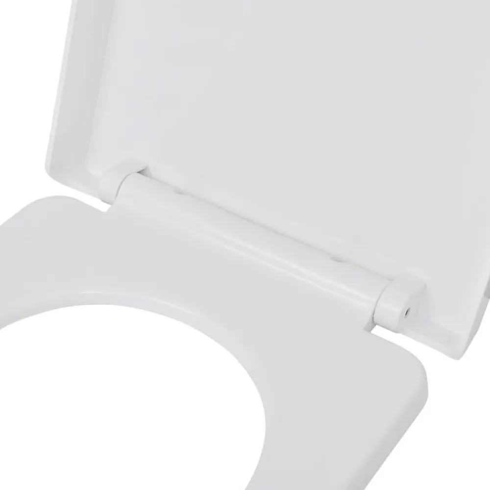 Vidaxl Abattant WC à fermeture en douceur Libération rapide Carré
