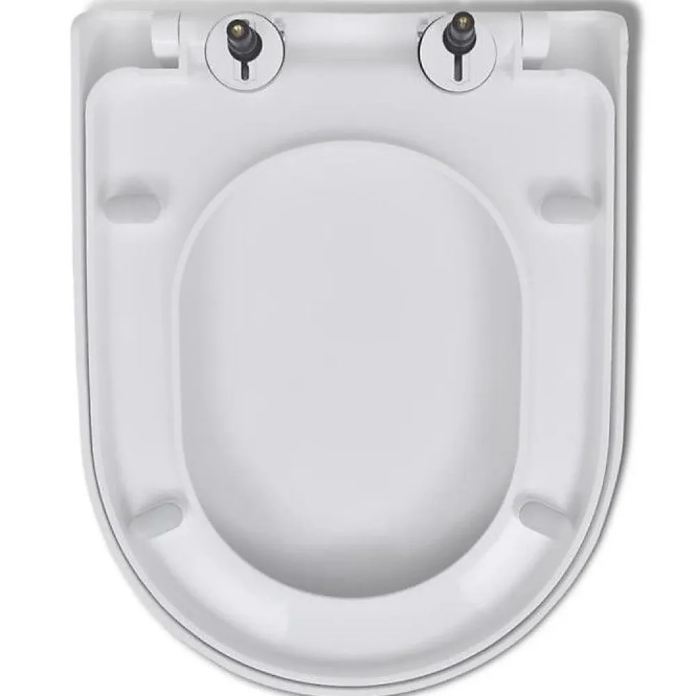Vidaxl Abattant WC à fermeture en douceur Libération rapide Carré