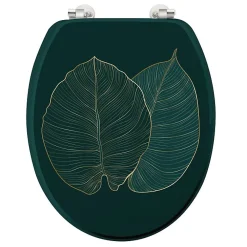 Abattant Wc|Douceur D'Intérieur Abattant WC 37.5 x 46 cm en MDF imprimé Jade