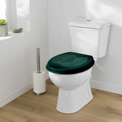 Abattant Wc|Douceur D'Intérieur Abattant WC 37.5 x 46 cm en MDF imprimé Jade