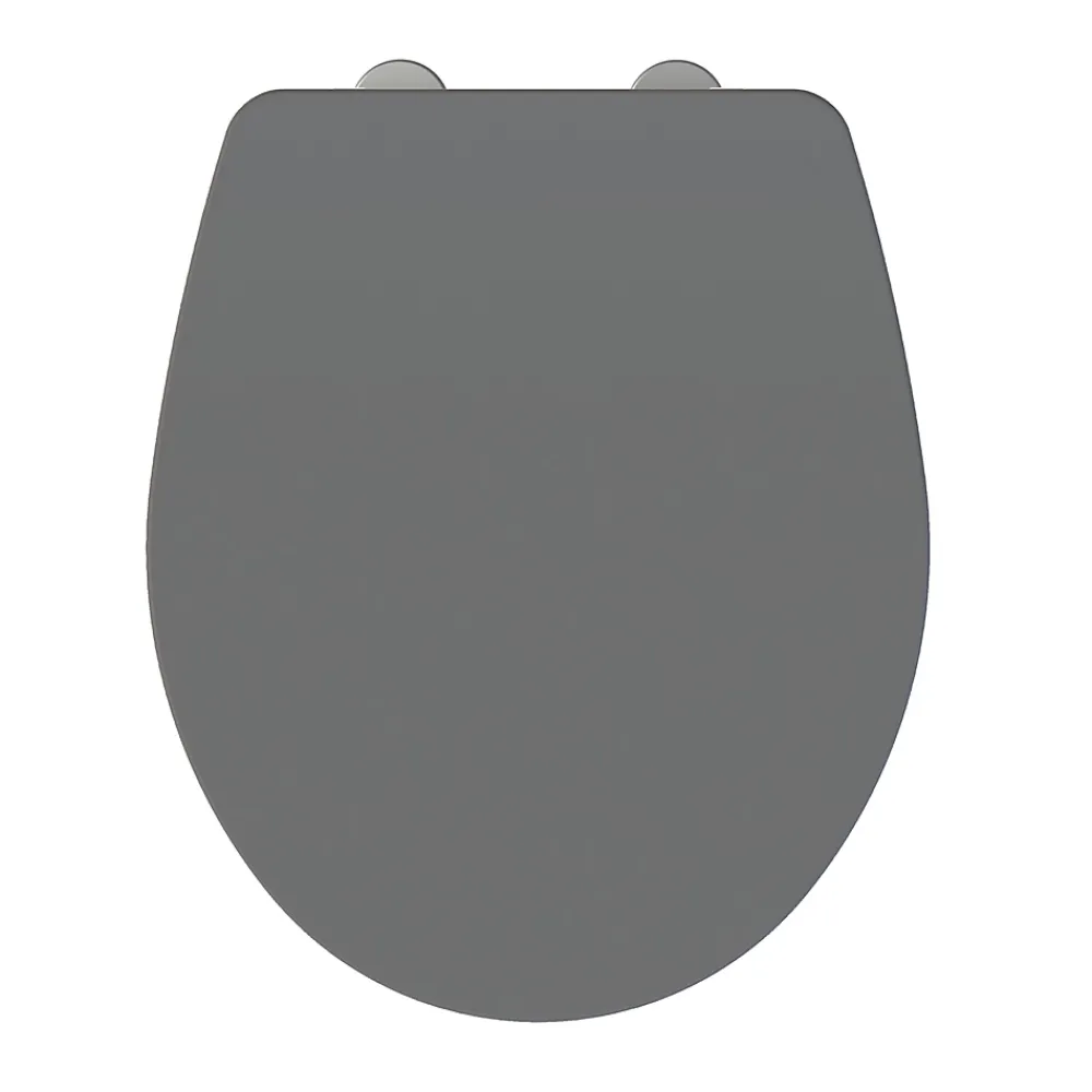 Abattant Wc|Allibert Abattant WC Slimeo en MDF coloris gris brillant avec frein de chute