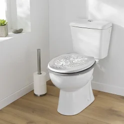 Douceur D'Intérieur Abattant wc aux impressions tropicales (37x47 cm - Gris)