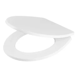 GoodHome Abattant WC avec frein de fermeture, blanc, Morava