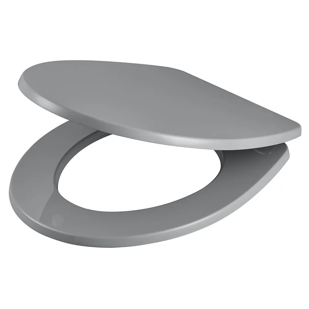 GoodHome Abattant WC avec frein de fermeture, gris, Morava