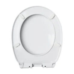 Planète Bain Abattant WC blanc de forme ovale en Polypropylène avec fermeture ralentie, réglable et déclipsable - NF - Océan