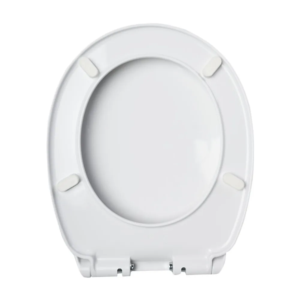 Planète Bain Abattant WC blanc de forme ovale en Polypropylène avec fermeture ralentie, réglable et déclipsable - NF - Océan