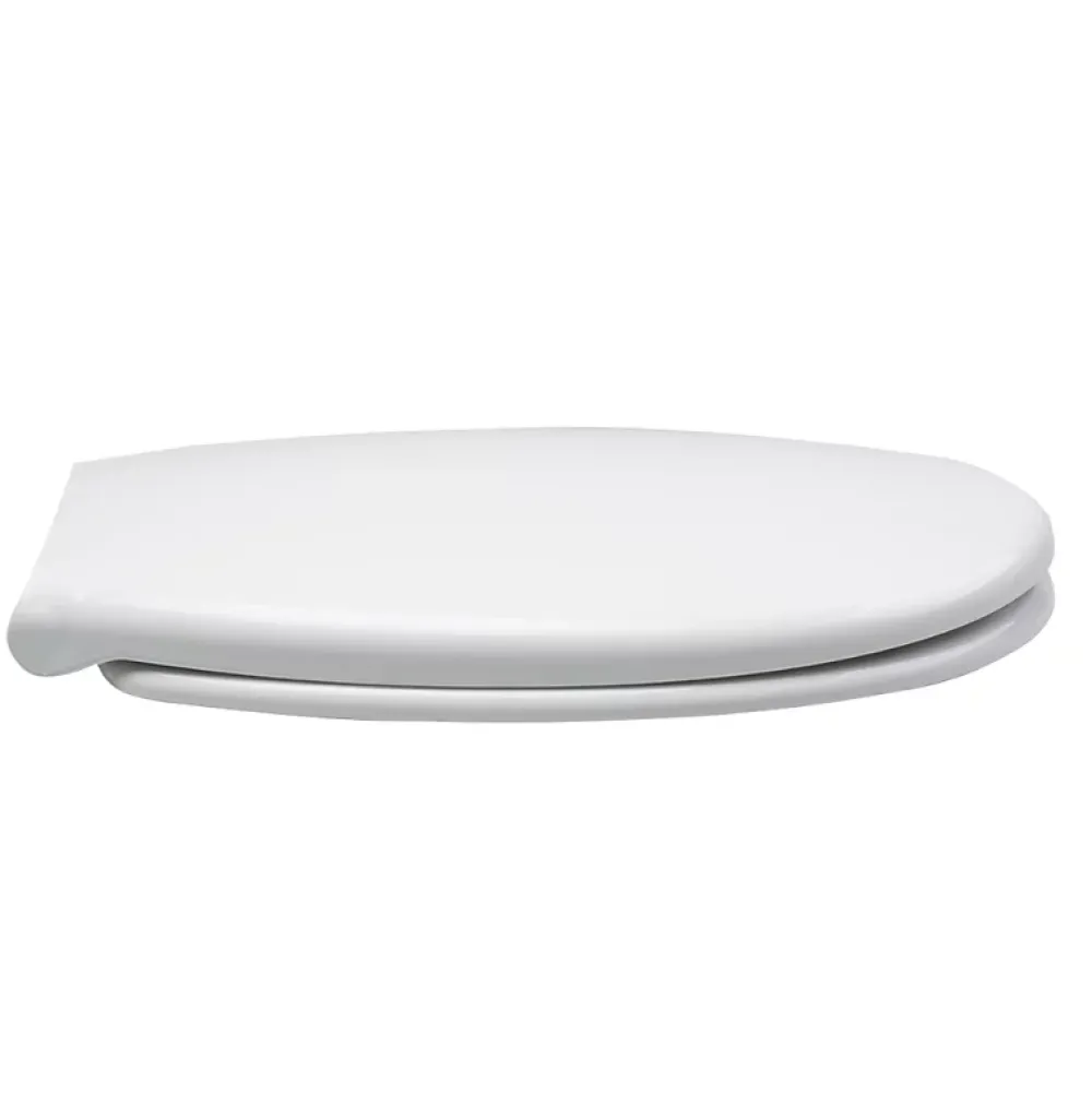 Planète Bain Abattant WC blanc de forme ovale en Polypropylène avec fermeture ralentie, réglable et déclipsable - NF - Océan