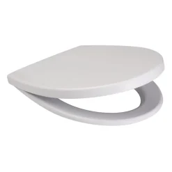 Planète Bain Abattant WC blanc de forme ovale en Polypropylène - Delfi