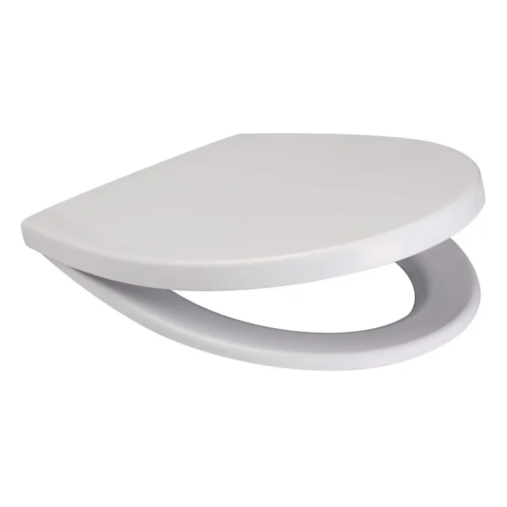Planète Bain Abattant WC blanc de forme ovale en Polypropylène - Delfi