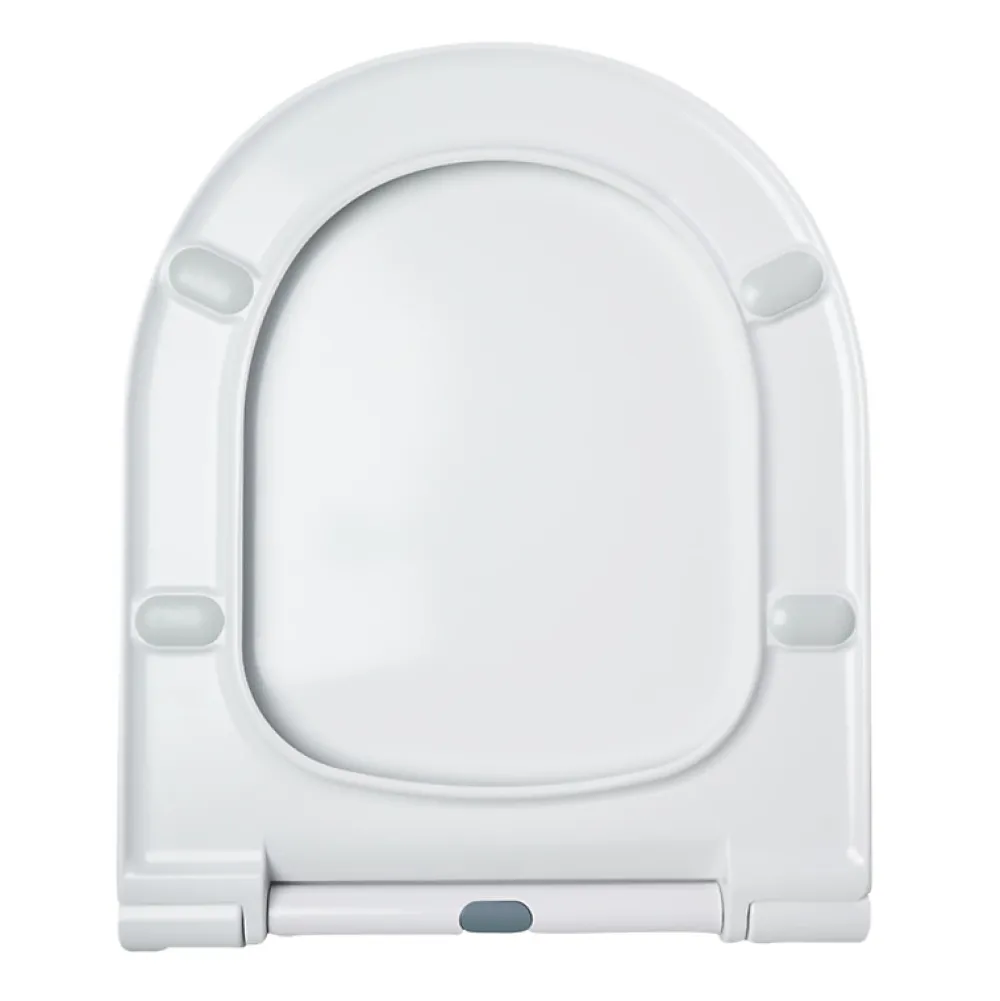 Abattant Wc|Planète Bain Abattant WC blanc de forme droite en duroplast antibactérien avec fermeture ralentie, réglable et déclipsable - Samara