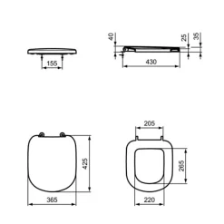 Abattant Wc|Ideal Standard Abattant WC blanc frein de chute - Kheops -