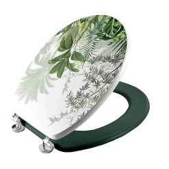 Douceur D'Intérieur Abattant wc charnieres metal 18 pouces mdf imprime vagabonde Sans