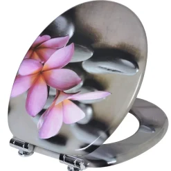 Abattant Wc|Helloshop26 Abattant WC charnière à fermeture lente bois