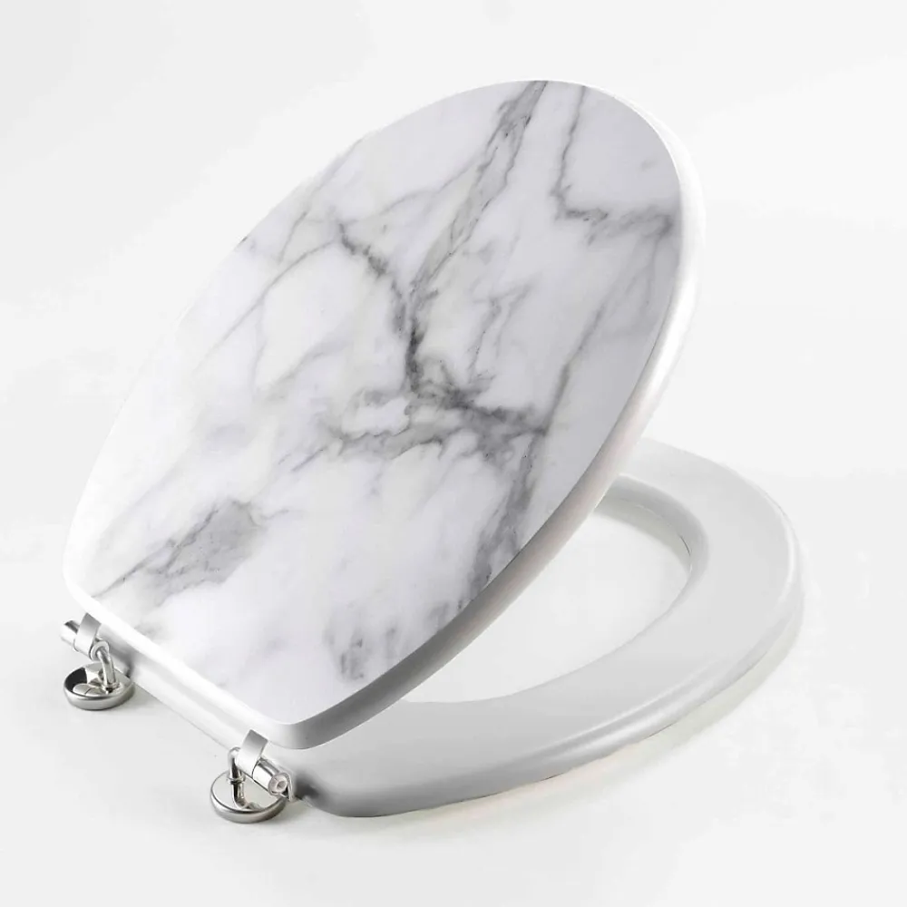 Abattant Wc|Douceur D'Intérieur Abattant WC charnières métal imprimé MARBRE